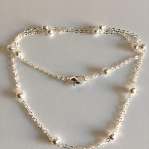 Cadena Bañada en Plata 45 cm.
