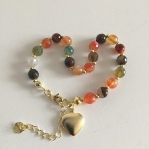 Pulsera Bañada en Oro con Piedras Naturales