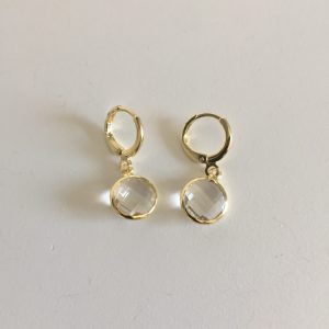 Aros de Cristal Bañados en Oro