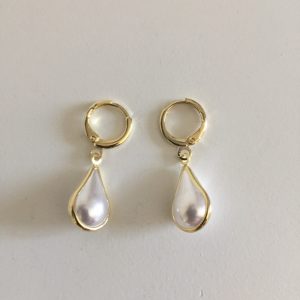 Aros  Perlas Bañados en Oro