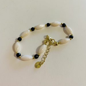 Pulsera Bañada en Oro con Piedras Naturales