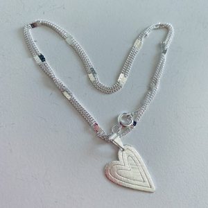 Collar Bañado en Plata 45 Cm.