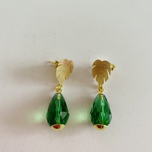Aros de Cristal Bañados en Oro