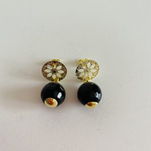 Aros de Piedra Natural Bañados en Oro