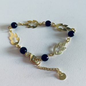 Pulsera Bañada en Oro con Piedras Naturales