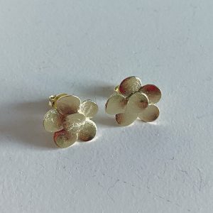 Aros Flor Bañados en Oro