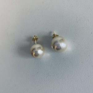 Aros de Perla  Bañados en Oro