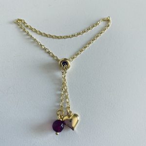 Pulsera Bañada en Oro con Piedras Natural