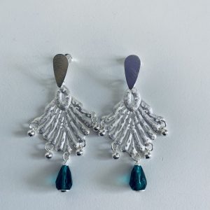 Aros Bañados en Plata con Cristal