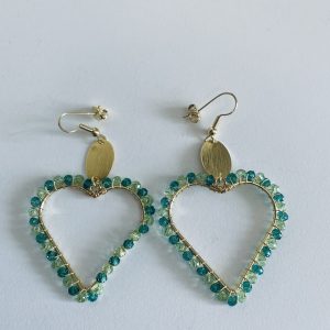 Aros Bañados en Oro con Cristales