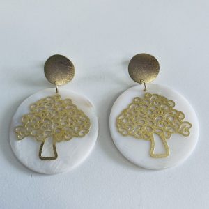 Aros de Nacar Bañados en Oro