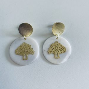 Aros de Nacar Bañados en Oro