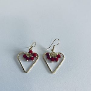 Aros Bañados en Oro con Piedras Naturales