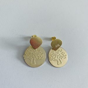 Aros Bañados en Oro 3,5 Cm.
