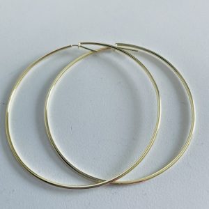 Aros Argolla Bañados en Oro 7 Cm.