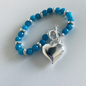 Pulsera Bañada en Plata con Piedras Naturales