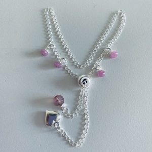 Pulsera Bañada en Plata con Piedras Naturales
