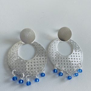 Aros Bañados en Plata con Cristales