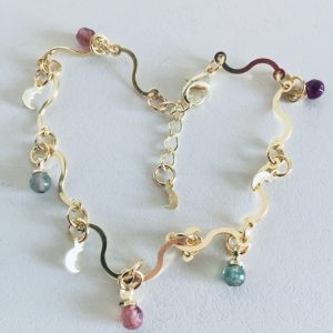 Pulsera Bañada en Oro con Agatas Naturales