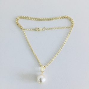 Collar Bañado en Oro con Perla cultivada