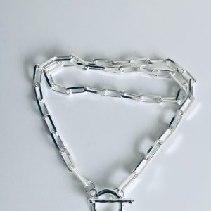 Cadena Bañada en Plata de 45cm.