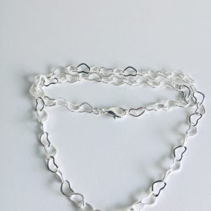 Cadena Bañada en Plata de 45cm.