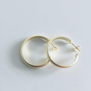 Aros Argollas Bañadas en Oro