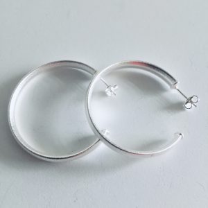 Aros Argollas Bañadas en Plata