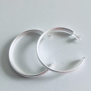 Aros Argollas Bañadas en Plata