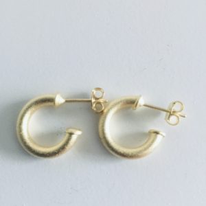 Aros Argollas Bañadas en Oro