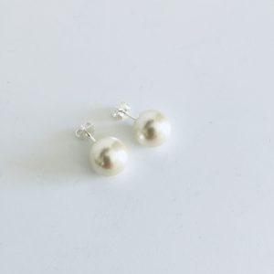Aros de Perla Cultivada Bañados en Plata