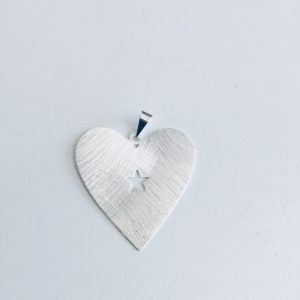 Colgante Corazón Bañado en Plata