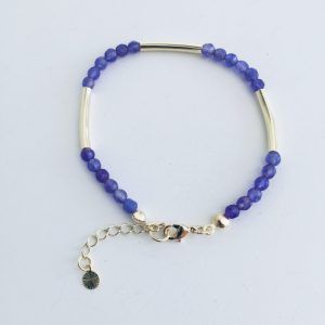Pulsera Bañada en Oro con Piedras Naturales