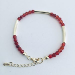 Pulsera Bañada en Oro con Piedras Naturales