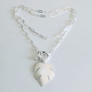 Collar Bañado en Plata 45 cm.