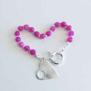 Pulsera Bañada en Plata con Piedras Naturales