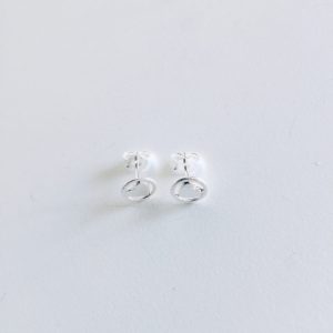 Aros Corazón Bañados en Plata