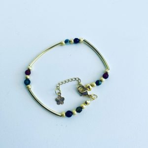 Pulsera Bañada en Oro con Piedras Naturales