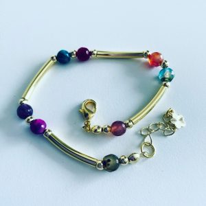 Pulseras Bañadas en Oro con Piedras Naturales