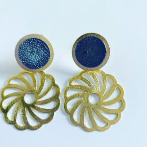 Aros Bañados en Oro con Peltre
