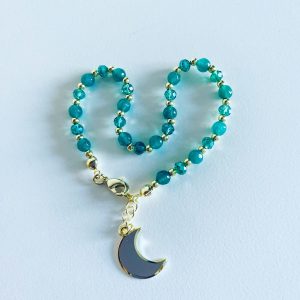 Pulsera Bañada en Oro con Cristales y Piedras Naturales