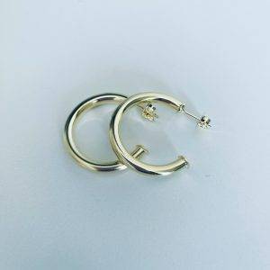 Aros Argollas Bañados en Oro 4,8 Cm.