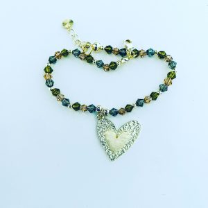 Pulsera Bañada en Oro con Cristales  Checo