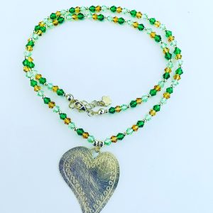 Collar Bañado en Oro con Cristal Checo 50 Cm.