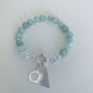 Pulsera con Agatas Bañada en Plata