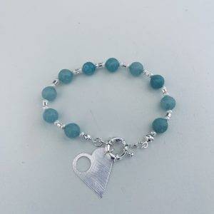 Pulsera Bañada en Plata con Agatas