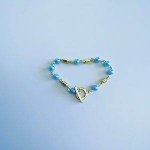 Pulsera Bañada en Oro con Perlas