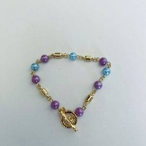 Pulsera Bañada en Oro con Perlas