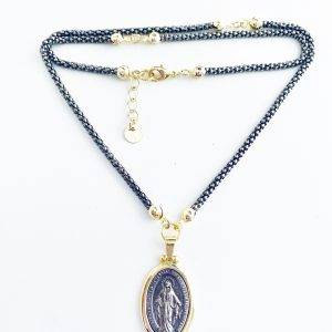 Conjunto Virgen de los Rayos en Peltre y Baño de Oro