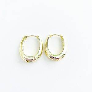 Aros Argollas Bañadas en Oro 3Cm.